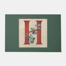 Rustisch hout en eucalyptusletter H Deurmat