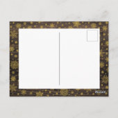 Rustisch hout en goud | kerstboomfotocollage briefkaart (Achterkant)