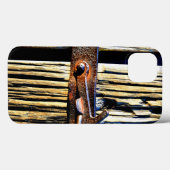 Rustisch hout en ijzermetaallatch Case-Mate iPhone case (Achterkant (horizontaal))