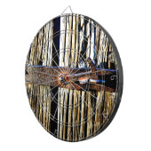 Rustisch hout en ijzermetaallatch dartbord (Voorkant Rechts)