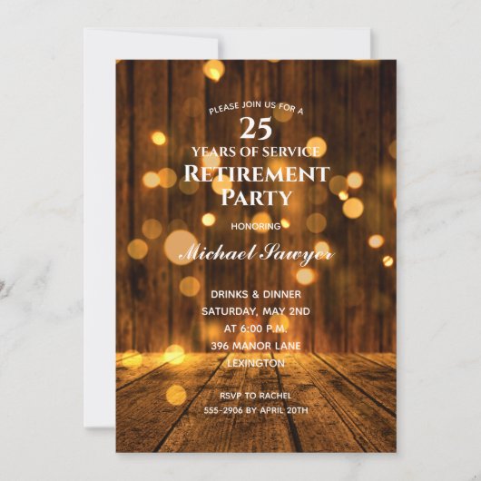 Rustisch hout en lichte rusttijd kaart (Voorkant)