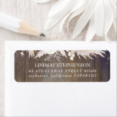 Rustisch hout en Pampas Grass Label (Insitu)