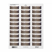 Rustisch hout en Pampas Grass Label (Full Sheet)
