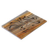 Rustisch hout en wilde paarden notitieboek (Linkerzijde)