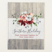 Rustisch hout en Zuidelijk Land Cotton Boutique Planner (Voorkant)