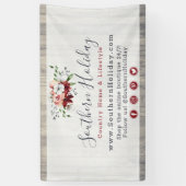 Rustisch hout en Zuidelijk Land Cotton Boutique Spandoek (Verticaal)