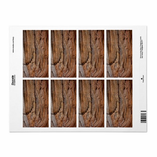 Rustisch hout etiket (Full Sheet)