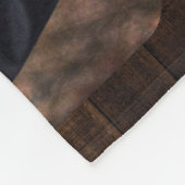 Rustisch hout met Gold Tone Afstuderen Foto Fleece Deken (Hoek)