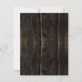 Rustisch hout met String Lights Vow Renewal Kaart (Achterkant)
