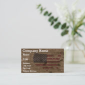 Rustisch hout over het gehele Amerikaanse Visiteka Visitekaartje (Staand voorkant)