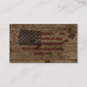 Rustisch hout over het gehele Amerikaanse Visiteka Visitekaartje (Achterkant)