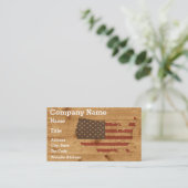 Rustisch hout over het gehele Amerikaanse Visiteka Visitekaartje (Staand voorkant)