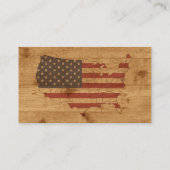 Rustisch hout over het gehele Amerikaanse Visiteka Visitekaartje (Achterkant)