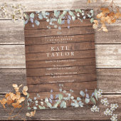 Rustisch houtslijm en Lila Vrijgezellenfeest Kaart