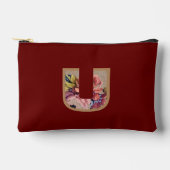 Rustisch Initiaal U Burgundy Etui (Voorkant)