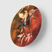 Rustisch Japans Maple Foliage-portret Ronde Klok (Hoek)