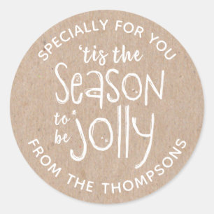 Rustisch Kerst sticker