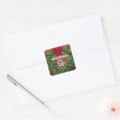 Rustisch Kerst sticker Envelopzegel (Envelop)