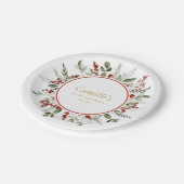 Rustisch kerstBaby shower Papieren Bordje (Gekanteld)