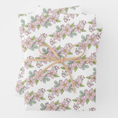 Rustisch kerstfeest in Poinsettia Inpakpapier Vel (In situ)