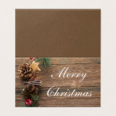 Rustisch kerstfeest kaart (Buitenkant ongevouwen)