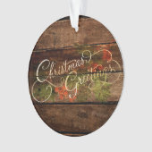 Rustisch kerstfeest ornament (voorkant)