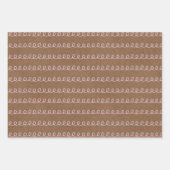 Rustisch kerstpapier met rood en roze pink inpakpapier vel (Voorkant 3)