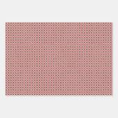 Rustisch kerstpapier met rood en roze pink inpakpapier vel (Voorkant 2)