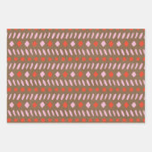 Rustisch kerstpapier met rood en roze pink inpakpapier vel (Voorkant)