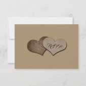 Rustisch kraftpapier Mason Jar Wedding RSVP (Achterkant)