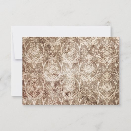 Rustisch land Antler + RSVP-Kaarten met Lace Weddi RSVP Kaartje (Achterkant)