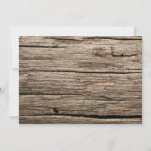 Rustisch land  Baby shower van hout Kaart (Achterkant)