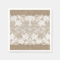 Rustisch land: beige burlap en witte kant