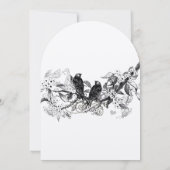 Rustisch land Blooming Forest Love Bird Wedding Kaart (Achterkant)
