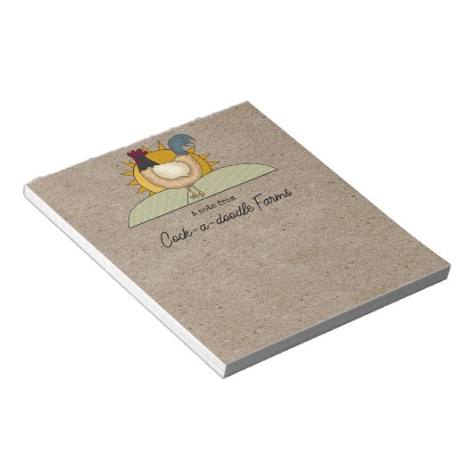Rustisch land Boerderij Kraft Note Pad Notitieblok (Schuin)