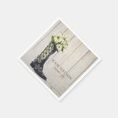 Rustisch Land Boot met Daisies Vrijgezellenfeest Servetten (Hoek)