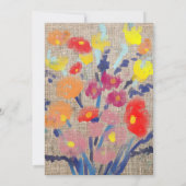 Rustisch land Burlap Boho Wildflower Wedding Save The Date (Achterkant)