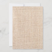 Rustisch land Burlap Lace Twine Wedding Invites Kaart (Achterkant)
