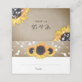 Rustisch land Burlap Sunflower Wedding (Buitenkant ongevouwen)