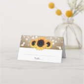 Rustisch land Burlap Sunflower Wedding (Voorkant)