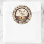 Rustisch land Dank u Klassieke Sticker (Tas)