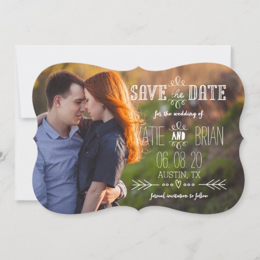 Rustisch land | De datumkaarten opslaan Save The Date (Voorkant)