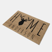 Rustisch Land Faux Burlap Buck Deurmat (Schuin)