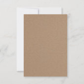 Rustisch Land Kraft Paper Blue Hydrangea RSVP Kaartje (Achterkant)