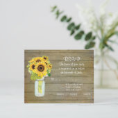 Rustisch land Mason Jar Flowers Sunflower RSVP (Staand voorkant)