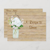 Rustisch land Mason Jar Flowers White Hydrangeas Briefkaart (Voorkant / Achterkant)