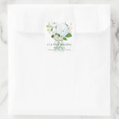 Rustisch land Mason Jar Flowers White Hydrangeas Vierkante Sticker (Tas)