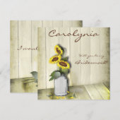 RUSTISCH LAND MASON JAR MET ZONLOWERS KAART (Voorkant / Achterkant)