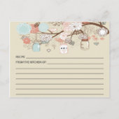 Rustisch land Mason Jar Recipe-kaarten Briefkaart (Voorkant)