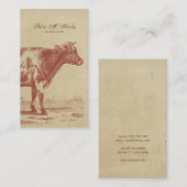 Rustisch land  melkkoe Eenvoudig koel Visitekaartje (Voorkant / Achterkant)